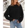 imagePRETTYGARDEN Womens Winter Sweaters Casual Crew Neck Long Sleeve Pullover Ribbed Knit Loose Fit Sweater TopsBlack