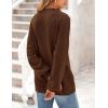 imagePRETTYGARDEN Womens Winter Sweaters Casual Crew Neck Long Sleeve Pullover Ribbed Knit Loose Fit Sweater TopsBrown