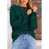 imagePRETTYGARDEN Womens Winter Sweaters Casual Crew Neck Long Sleeve Pullover Ribbed Knit Loose Fit Sweater TopsDark Green