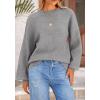 imagePRETTYGARDEN Womens Winter Sweaters Casual Crew Neck Long Sleeve Pullover Ribbed Knit Loose Fit Sweater TopsGrey