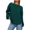 imagePRETTYGARDEN Womens Winter Sweaters Casual Crew Neck Long Sleeve Pullover Ribbed Knit Loose Fit Sweater TopsDark Green