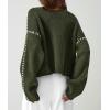 imagePRETTYGARDEN Womens Chunky Knit Winter Sweaters Casual Long Sleeve Mock Neck Oversized Loose Pullover Sweater TopsArmy Green