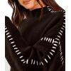 imagePRETTYGARDEN Womens Chunky Knit Winter Sweaters Casual Long Sleeve Mock Neck Oversized Loose Pullover Sweater TopsCoffee