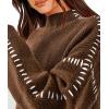 imagePRETTYGARDEN Womens Chunky Knit Winter Sweaters Casual Long Sleeve Mock Neck Oversized Loose Pullover Sweater TopsKhaki