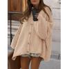 imagePRETTYGARDEN Womens Winter Button Down Cardigan Sweaters Mock Neck Lantern Long Sleeve Chunky Knit Jacket Trendy OuterwearApricot
