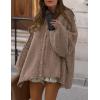 imagePRETTYGARDEN Womens Winter Button Down Cardigan Sweaters Mock Neck Lantern Long Sleeve Chunky Knit Jacket Trendy OuterwearCamel