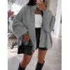imagePRETTYGARDEN Womens Winter Button Down Cardigan Sweaters Mock Neck Lantern Long Sleeve Chunky Knit Jacket Trendy OuterwearGrey