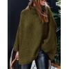 imagePRETTYGARDEN Womens Winter Turtleneck Oversized Sweaters Long Sleeve Chunky Knit Slouchy Pullover Sweater TopsArmy Green