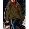 imagePRETTYGARDEN Womens Winter Turtleneck Oversized Sweaters Long Sleeve Chunky Knit Slouchy Pullover Sweater TopsArmy Green