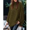 imagePRETTYGARDEN Womens Winter Turtleneck Oversized Sweaters Long Sleeve Chunky Knit Slouchy Pullover Sweater TopsArmy Green