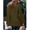 imagePRETTYGARDEN Womens Winter Turtleneck Oversized Sweaters Long Sleeve Chunky Knit Slouchy Pullover Sweater TopsArmy Green