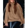 imagePRETTYGARDEN Womens Winter Turtleneck Oversized Sweaters Long Sleeve Chunky Knit Slouchy Pullover Sweater TopsCamel