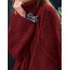 imagePRETTYGARDEN Womens Winter Turtleneck Oversized Sweaters Long Sleeve Chunky Knit Slouchy Pullover Sweater TopsWine Red