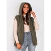 imagePRETTYGARDEN Womens 2025 Fall Spring Vest Casual Sleeveless Hooded Zip Up Jacket Trendy Winter Coat OuterwearArmy Green