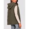 imagePRETTYGARDEN Womens 2025 Fall Spring Vest Casual Sleeveless Hooded Zip Up Jacket Trendy Winter Coat OuterwearArmy Green