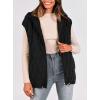 imagePRETTYGARDEN Womens 2025 Fall Spring Vest Casual Sleeveless Hooded Zip Up Jacket Trendy Winter Coat OuterwearBlack