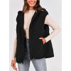 imagePRETTYGARDEN Womens 2025 Fall Spring Vest Casual Sleeveless Hooded Zip Up Jacket Trendy Winter Coat OuterwearBlack