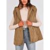 imagePRETTYGARDEN Womens 2025 Fall Spring Vest Casual Sleeveless Hooded Zip Up Jacket Trendy Winter Coat OuterwearCamel
