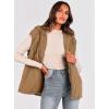 imagePRETTYGARDEN Womens 2025 Fall Spring Vest Casual Sleeveless Hooded Zip Up Jacket Trendy Winter Coat OuterwearCamel