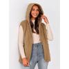 imagePRETTYGARDEN Womens 2025 Fall Spring Vest Casual Sleeveless Hooded Zip Up Jacket Trendy Winter Coat OuterwearCamel
