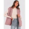 imagePRETTYGARDEN Womens 2025 Fall Spring Vest Casual Sleeveless Hooded Zip Up Jacket Trendy Winter Coat OuterwearPink