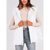 imagePRETTYGARDEN Womens 2025 Fall Spring Vest Casual Sleeveless Hooded Zip Up Jacket Trendy Winter Coat OuterwearWhite