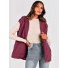 imagePRETTYGARDEN Womens 2025 Fall Spring Vest Casual Sleeveless Hooded Zip Up Jacket Trendy Winter Coat OuterwearWine Red