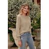 imagePRETTYGARDEN Womens 2025 Winter Pullover Sweater Casual Long Sleeve Crewneck Loose Chunky Knit Jumper Tops BlouseApricot