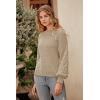 imagePRETTYGARDEN Womens 2025 Winter Pullover Sweater Casual Long Sleeve Crewneck Loose Chunky Knit Jumper Tops BlouseApricot