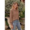imagePRETTYGARDEN Womens 2025 Winter Pullover Sweater Casual Long Sleeve Crewneck Loose Chunky Knit Jumper Tops BlouseCamel