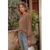 imagePRETTYGARDEN Womens 2025 Winter Pullover Sweater Casual Long Sleeve Crewneck Loose Chunky Knit Jumper Tops BlouseCamel