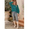 imagePRETTYGARDEN Womens 2025 Winter Pullover Sweater Casual Long Sleeve Crewneck Loose Chunky Knit Jumper Tops BlouseGreen