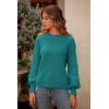 imagePRETTYGARDEN Womens 2025 Winter Pullover Sweater Casual Long Sleeve Crewneck Loose Chunky Knit Jumper Tops BlouseGreen