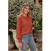imagePRETTYGARDEN Womens 2025 Winter Pullover Sweater Casual Long Sleeve Crewneck Loose Chunky Knit Jumper Tops BlouseOrange