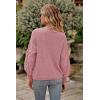 imagePRETTYGARDEN Womens 2025 Winter Pullover Sweater Casual Long Sleeve Crewneck Loose Chunky Knit Jumper Tops BlousePink