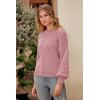 imagePRETTYGARDEN Womens 2025 Winter Pullover Sweater Casual Long Sleeve Crewneck Loose Chunky Knit Jumper Tops BlousePink