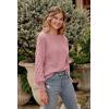 imagePRETTYGARDEN Womens 2025 Winter Pullover Sweater Casual Long Sleeve Crewneck Loose Chunky Knit Jumper Tops BlousePink