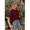 imagePRETTYGARDEN Womens 2025 Winter Pullover Sweater Casual Long Sleeve Crewneck Loose Chunky Knit Jumper Tops BlouseRed