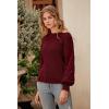 imagePRETTYGARDEN Womens 2025 Winter Pullover Sweater Casual Long Sleeve Crewneck Loose Chunky Knit Jumper Tops BlouseRed