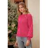 imagePRETTYGARDEN Womens 2025 Winter Pullover Sweater Casual Long Sleeve Crewneck Loose Chunky Knit Jumper Tops BlouseRose Red