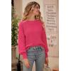 imagePRETTYGARDEN Womens 2025 Winter Pullover Sweater Casual Long Sleeve Crewneck Loose Chunky Knit Jumper Tops BlouseRose Red