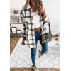 imagePRETTYGARDEN Womens Fall Clothes Plaid Shacket Jacket Trendy Casual Long Sleeve Button Down Flannel Shirts Fashion BlouseBlack
