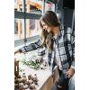 imagePRETTYGARDEN Womens Fall Clothes Plaid Shacket Jacket Trendy Casual Long Sleeve Button Down Flannel Shirts Fashion BlouseGrey