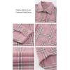imagePRETTYGARDEN Womens Fall Clothes Plaid Shacket Jacket Trendy Casual Long Sleeve Button Down Flannel Shirts Fashion BlousePlaid Pink