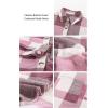 imagePRETTYGARDEN Womens Fall Clothes Plaid Shacket Jacket Trendy Casual Long Sleeve Button Down Flannel Shirts Fashion BlousePlaid Red