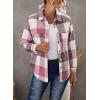 imagePRETTYGARDEN Womens Fall Clothes Plaid Shacket Jacket Trendy Casual Long Sleeve Button Down Flannel Shirts Fashion BlousePlaid Red