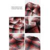 imagePRETTYGARDEN Womens Fall Clothes Plaid Shacket Jacket Trendy Casual Long Sleeve Button Down Flannel Shirts Fashion BlouseRed