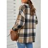 imagePRETTYGARDEN Womens Fall Clothes Plaid Shacket Jacket Trendy Casual Long Sleeve Button Down Flannel Shirts Fashion BlouseYellow