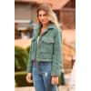 imagePRETTYGARDEN Womens Fall Clothes Sherpa Shacket Jacket Fuzzy Lapel Button Down Cropped Coat Winter OuterwearLight Green