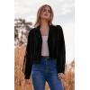 imagePRETTYGARDEN Womens Fringe Faux Suede Leather Jackets 2025 Fashion Tassel Motorcycle Cropped CoatsBlack